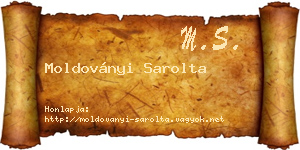 Moldoványi Sarolta névjegykártya